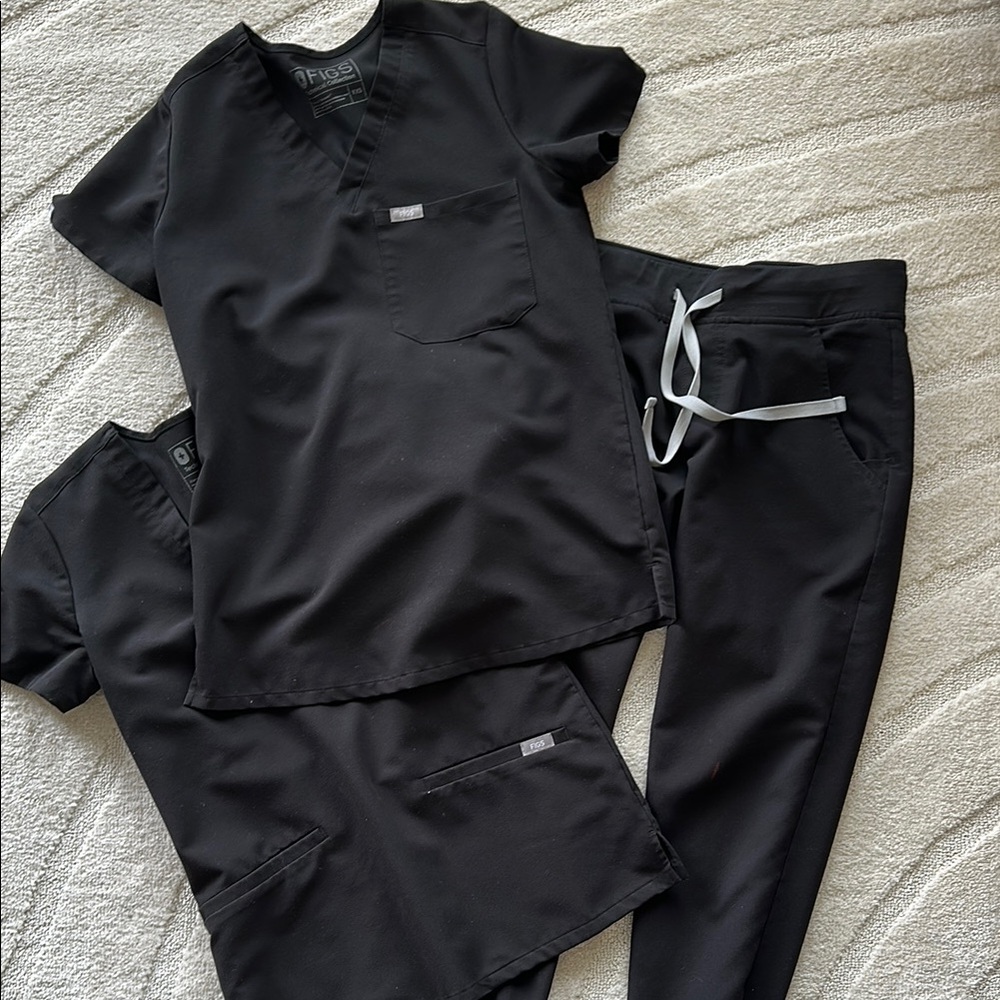 Figs Women's Black Scrub Set XXS/ XSP